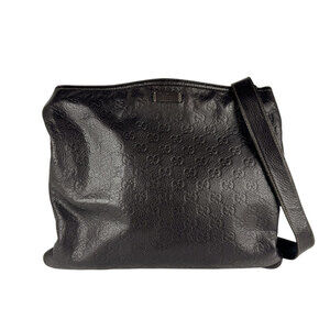 GUCCI Brown Leather Shoulder Bag